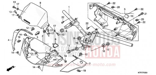 HANDLE PIPE/HANDLE COVER SH150RC de 2012